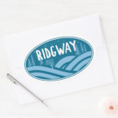 Sticker Ovale Ridgway Colorado Extérieur (Enveloppe)