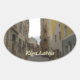 Sticker Ovale Riga Lettonie