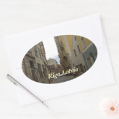 Sticker Ovale Riga Lettonie (Enveloppe)
