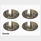 Sticker Ovale Riga Lettonie (Feuille)