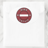 Sticker Ovale Riga Lettonie (Sac)