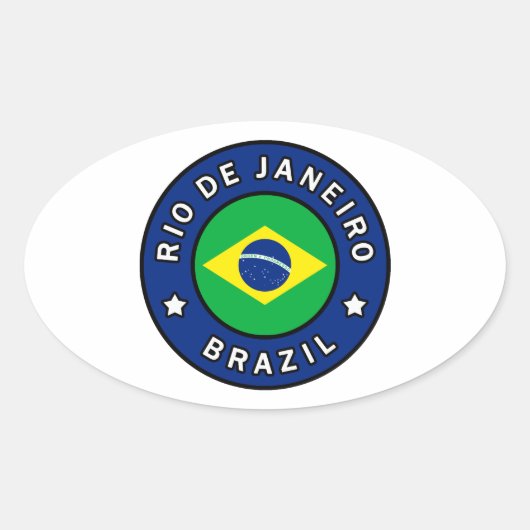 Sticker Ovale Rio de Janeiro Brésil (Devant)