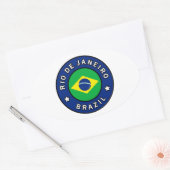 Sticker Ovale Rio de Janeiro Brésil (Enveloppe)