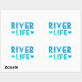 Sticker ovale River Life (Feuille)