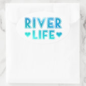 Sticker ovale River Life (Sac)