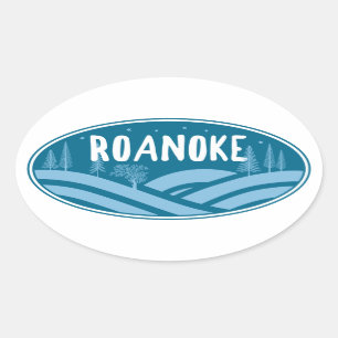 Sticker Ovale Roanoke Virginia Extérieur
