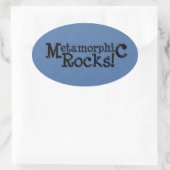 Sticker Ovale Roches métamorphiques ! (Sac)