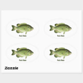 Sticker Ovale Rock Bass - Redeye (Feuille)