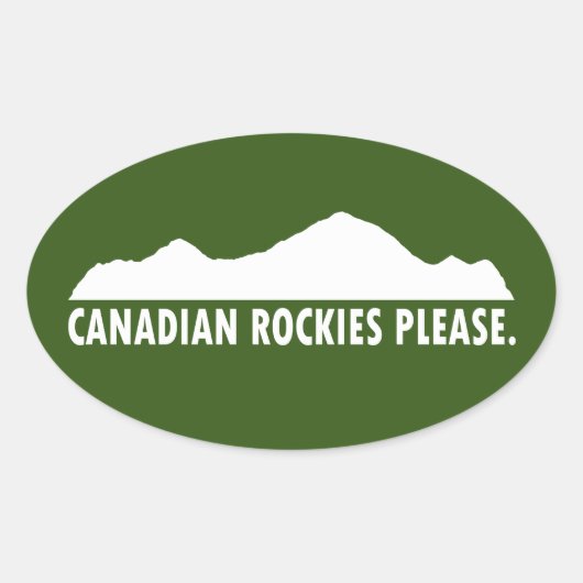 Sticker Ovale Rockies canadiennes S'il vous plaît (Devant)