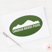 Sticker Ovale Rockies canadiennes S'il vous plaît (Enveloppe)