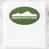 Sticker Ovale Rockies canadiennes S'il vous plaît (Sac)