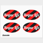 Sticker Ovale Rogue Life (Feuille)