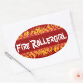 Sticker Ovale Rollegirl (Enveloppe)