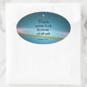 Sticker Ovale Romains 12:21 (Sac)