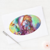 Sticker Ovale ROMEO ET JULIET Romantique Saint Valentin (Enveloppe)