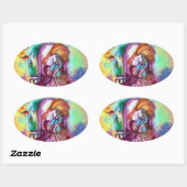 Sticker Ovale ROMEO ET JULIET Romantique Saint Valentin (Feuille)