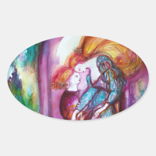 Sticker Ovale ROMEO ET JULIET Romantique Saint Valentin