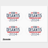 Sticker Ovale Ron DeSantis Pour Président 2024 (Feuille)