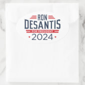 Sticker Ovale Ron DeSantis Pour Président 2024 (Sac)