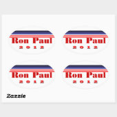 Sticker Ovale Ron Paul (Feuille)