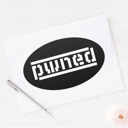 Sticker Ovale rond (Enveloppe)