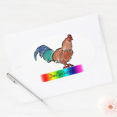 Sticker Ovale Rooster DeColores (Enveloppe)
