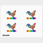 Sticker Ovale Rooster DeColores (Feuille)