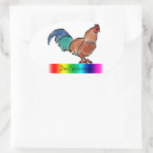 Sticker Ovale Rooster DeColores (Sac)