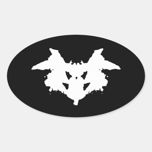 Sticker Ovale Rorschach Inkblot (Devant)
