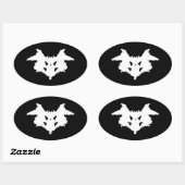 Sticker Ovale Rorschach Inkblot (Feuille)