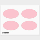 Sticker Ovale rose (Feuille)