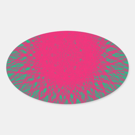 Sticker Ovale rose abstrait (Devant)