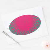 Sticker Ovale rose abstrait (Enveloppe)