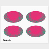 Sticker Ovale rose abstrait (Feuille)