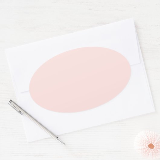 Sticker Ovale Rose bruyant (Enveloppe)