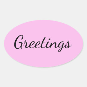 Sticker Ovale Rose Clair