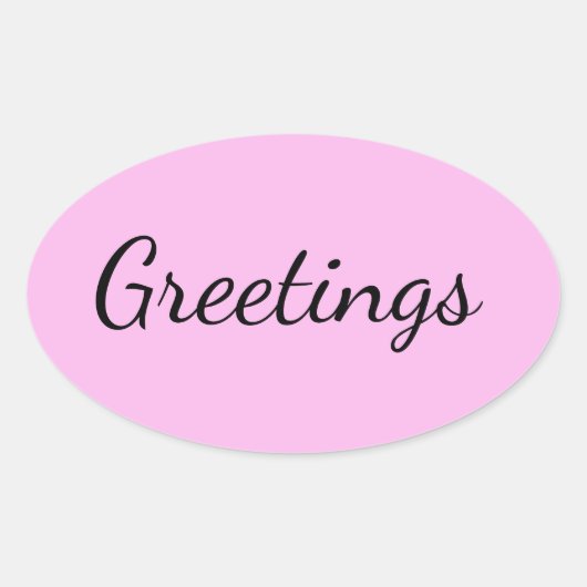 Sticker Ovale Rose Clair (Devant)