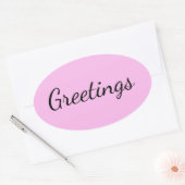 Sticker Ovale Rose Clair (Enveloppe)