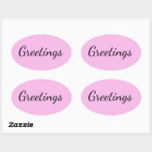 Sticker Ovale Rose Clair (Feuille)