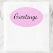 Sticker Ovale Rose Clair (Sac)