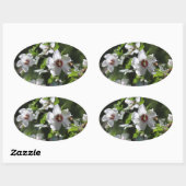Sticker Ovale Rose de Sharon (Feuille)