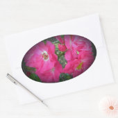 Sticker Ovale Rose Escalade rose (Enveloppe)