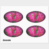 Sticker Ovale Rose Escalade rose (Feuille)