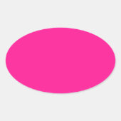 Sticker Ovale Rose fluorescent (Devant)