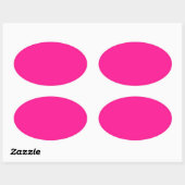 Sticker Ovale Rose fluorescent (Feuille)