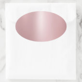 Sticker Ovale Rose Gold Élégant Moderne Modèle Vierge Tendance (Sac)