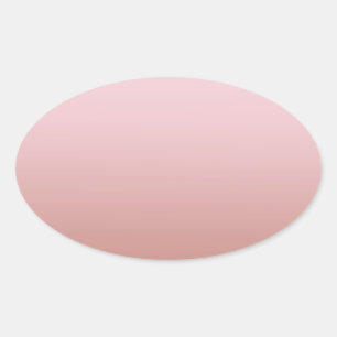 Sticker Ovale Rose Gold Modèle Vierge Ajoutez Votre Texte Élégan