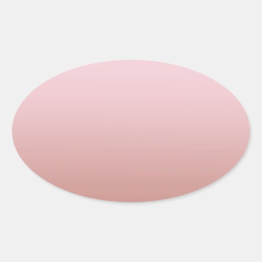 Sticker Ovale Rose Gold Modèle Vierge Ajoutez Votre Texte Élégan (Devant)