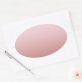 Sticker Ovale Rose Gold Modèle Vierge Ajoutez Votre Texte Élégan (Enveloppe)