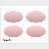 Sticker Ovale Rose Gold Modèle Vierge Ajoutez Votre Texte Élégan (Feuille)